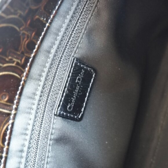 Authentic Preowned Christian Dior Brown Patent Leather Maris Pearl Handbag - Picture 13 of 16